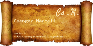 Csenger Marcell névjegykártya
