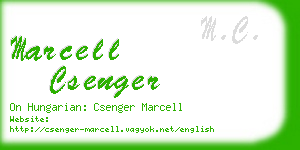 marcell csenger business card